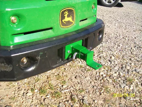 M.G.E. Products Zero Turn Rear Hitch for John Deere Z Trak Models Z910 Z920 Z925 Z930 Z950 Z960 Z970 - Heavy Duty Alloy Steel, Powder Coated in John Deere Green - USA Made.