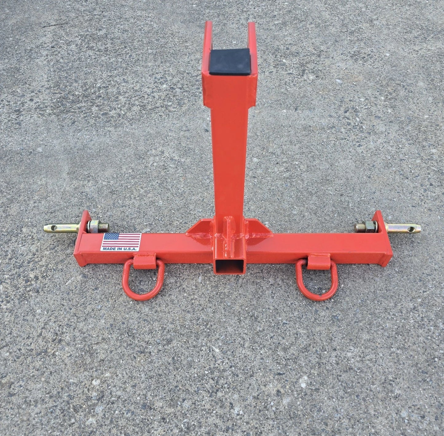 M.G.E. Products Custom Category 1 Farm Tractor Skid 3 Point Drawbar Receiver Hitch - Orange