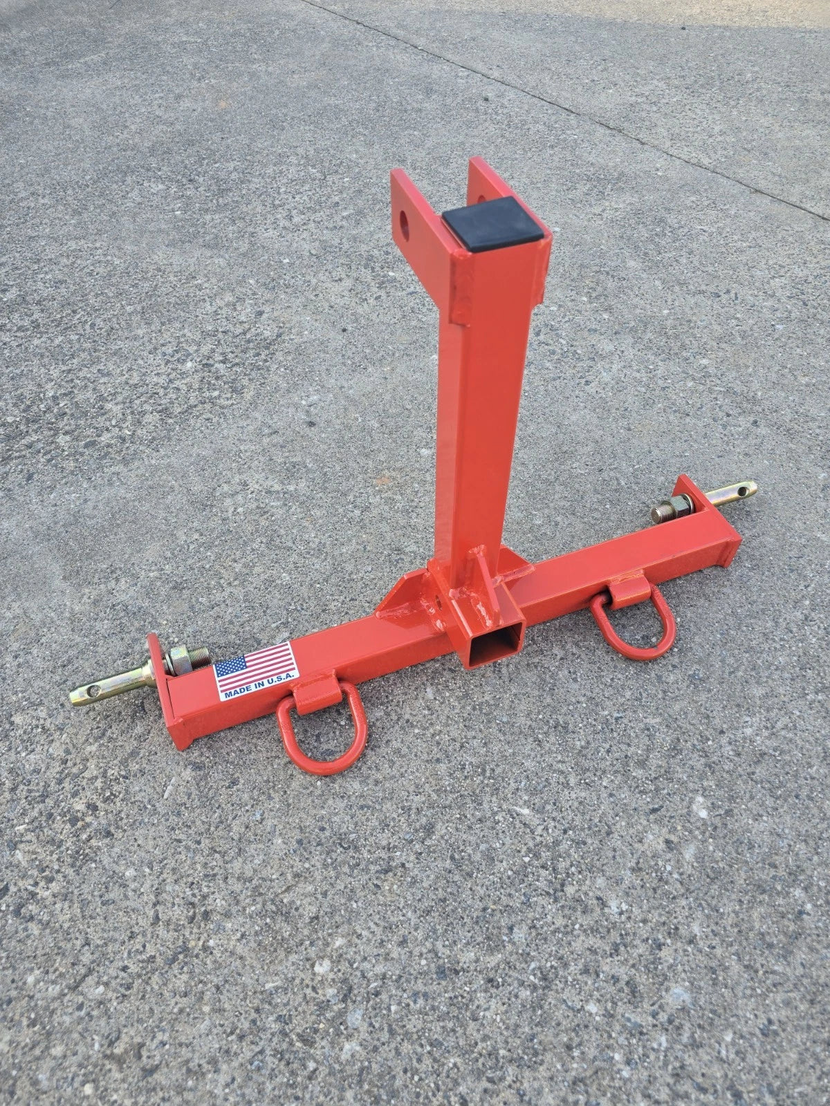 M.G.E. Products Custom Category 1 Farm Tractor Skid 3 Point Drawbar Receiver Hitch - Orange