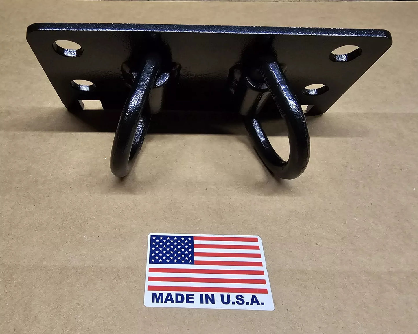 Kioti Bobcat Tractor Front Bumper Hitch D Ring Bracket Tie Down Hooks - Black