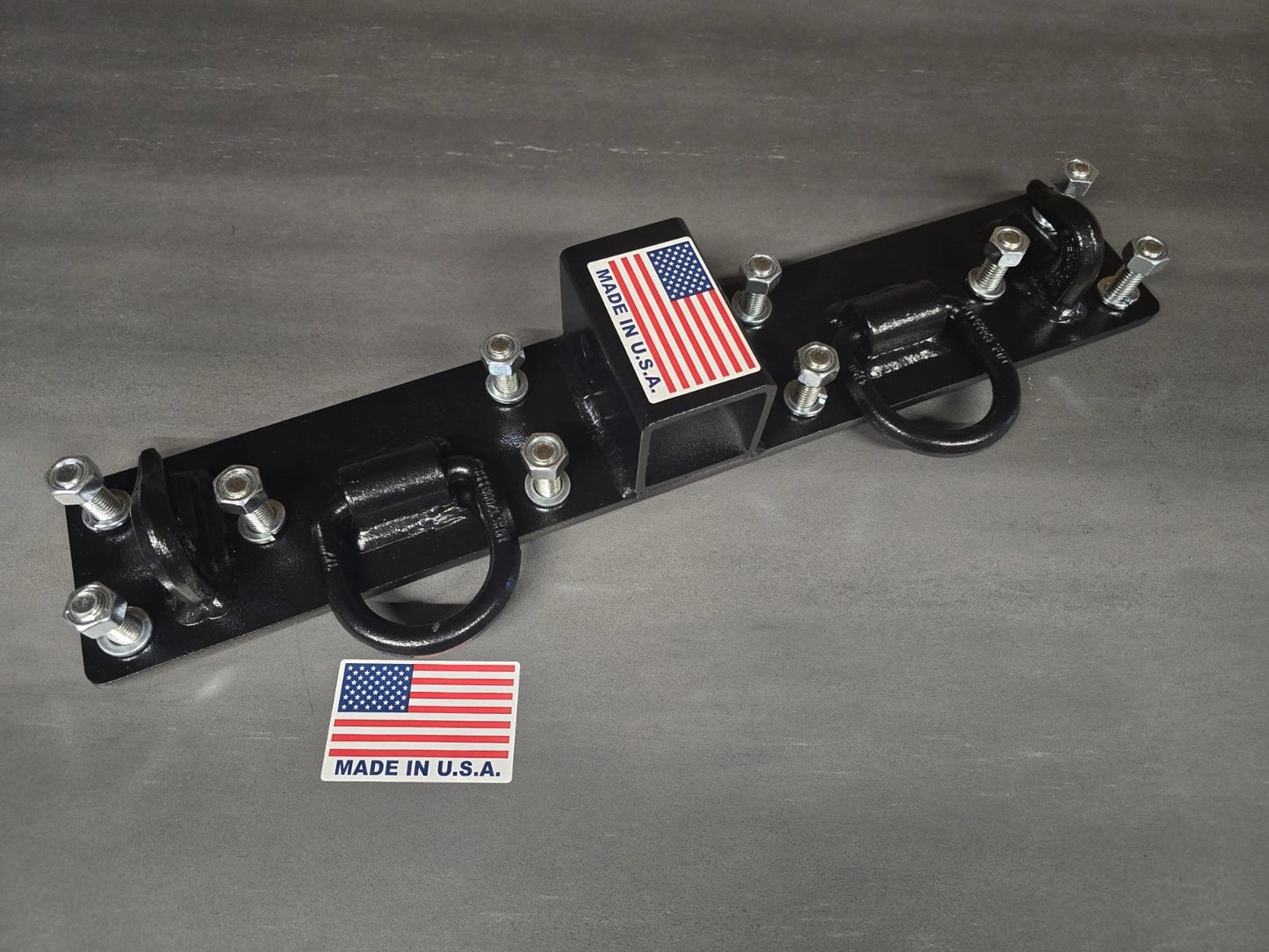 Heavy Duty Universal Compact Tractor Bolt on Chain Hooks, D Rings, Receiver Towing Hitch Bolt On