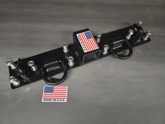 Heavy Duty Universal Compact Tractor Bolt on Chain Hooks, D Rings, Receiver Towing Hitch Bolt On