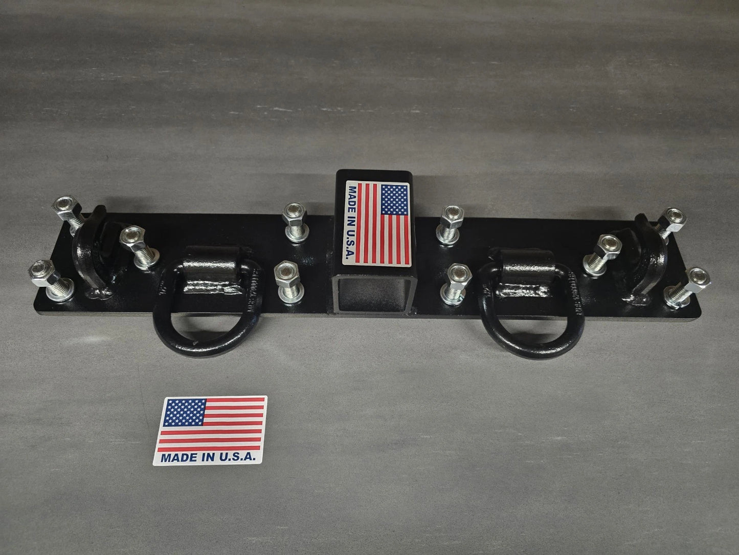 Heavy Duty Universal Compact Tractor Bolt on Chain Hooks, D Rings, Receiver Towing Hitch Bolt On