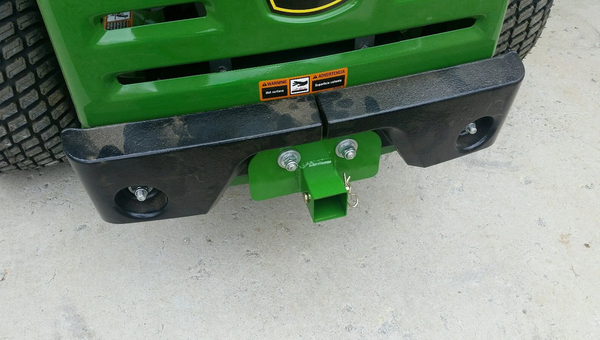 M.G.E. Products Trailer Hitch Compatible with John Deere Z Trak Model Z930 Mower & M Series - Heavy Duty Alloy Steel Attachment with Powder Coating in John Deere Green - USA Made