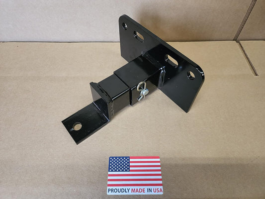 Universal Lawn Garden Tractor Trailer Mower Hitch - Custom-Made, Adjustable, and USA-Made for Zero Turn and Tractor Mowers - Black Powder Coat