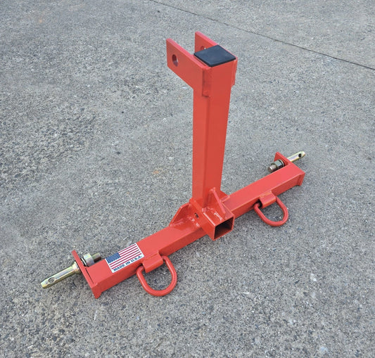 M.G.E. Products Custom Category 1 Farm Tractor Skid 3 Point Drawbar Receiver Hitch - Orange