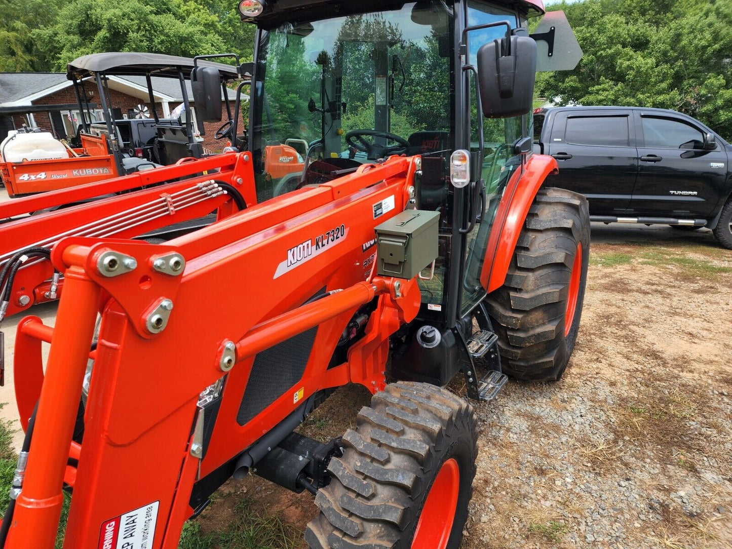 M.G.E. Products Heavy-Duty Grey Toolbox System Compatible with Kioti RX7320 Tractor and KL7320 Loader - Durable Equipment Storage