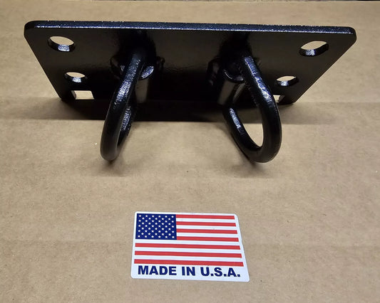 Kioti Bobcat Tractor Front Bumper Hitch D Ring Bracket Tie Down Hooks - Black