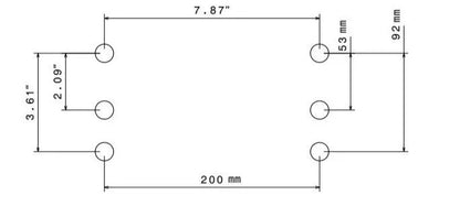 DK Models Kioti Bobcat Tractor Front Bumper Hitch D Ring Bracket Tie Down Hooks - Black