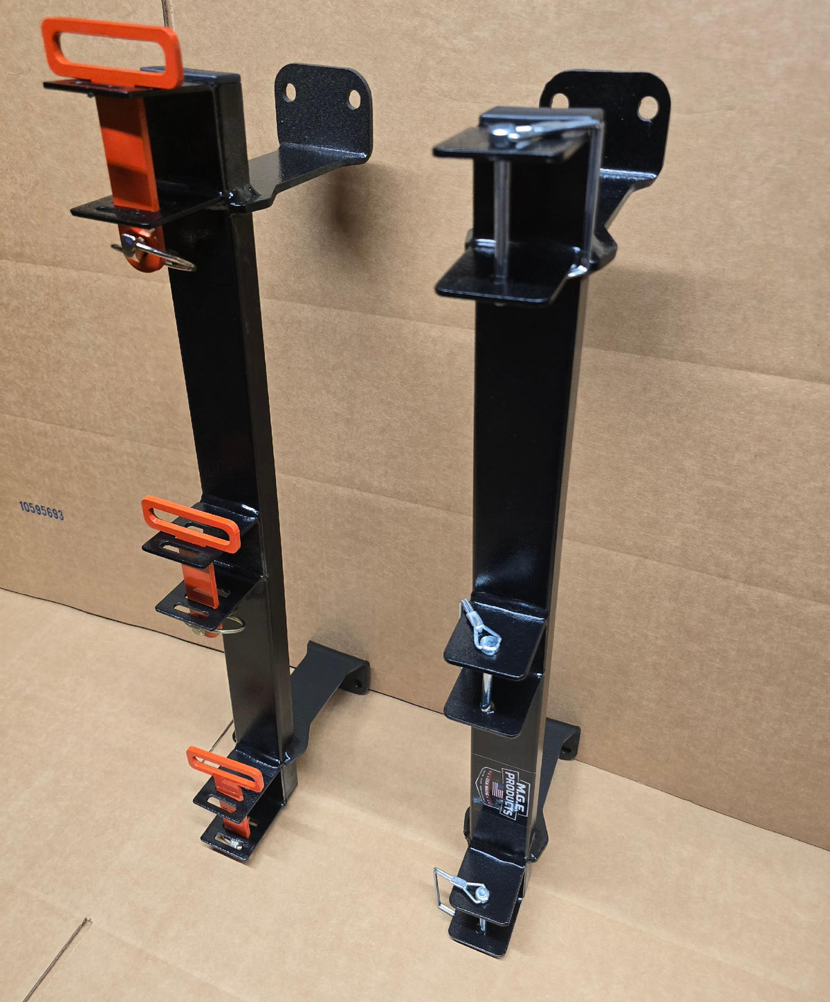M.G.E. Products Heavy Duty Custom Landscape 3 Slot Trimmer Rack For Enclosed Trailer or Wall Mount - Holds Edgers, Pole Saws, Tree Trimmers & More - Universal Fit and USA-Made