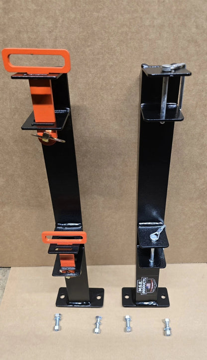 M.G.E. Products Heavy Duty Custom Landscape Trimmer Rack for Truck & Trailer Mount - Holds Edgers, Pole Saws, Tree Trimmers & More - 2 Slot