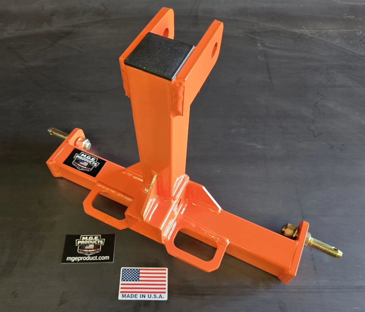 CAT 0 Farm Tractor Skid 3 Point Hitch Drawbar Receiver Hitch Orange USA Made!!!