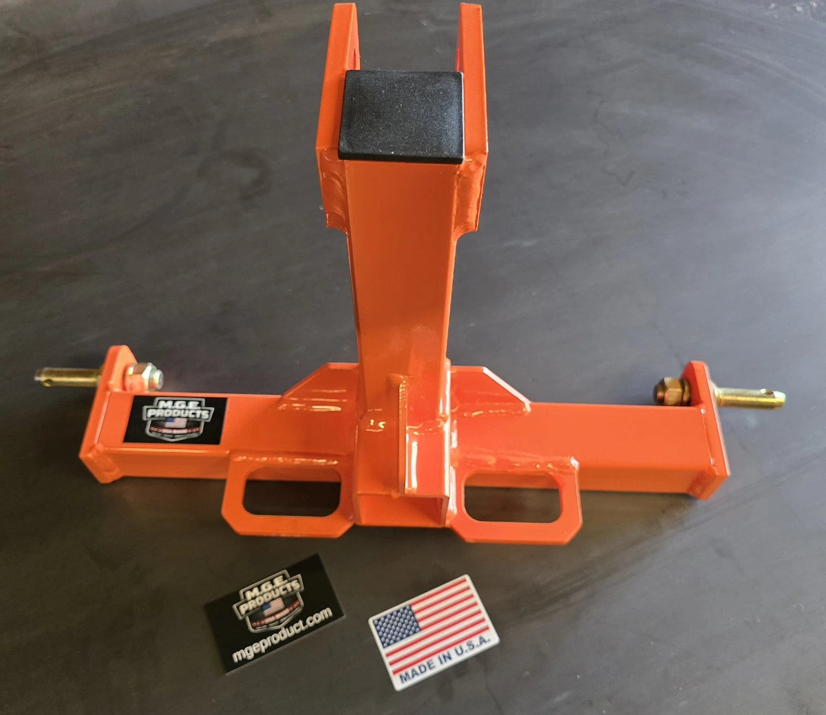 CAT 0 Farm Tractor Skid 3 Point Hitch Drawbar Receiver Hitch Orange USA Made!!!