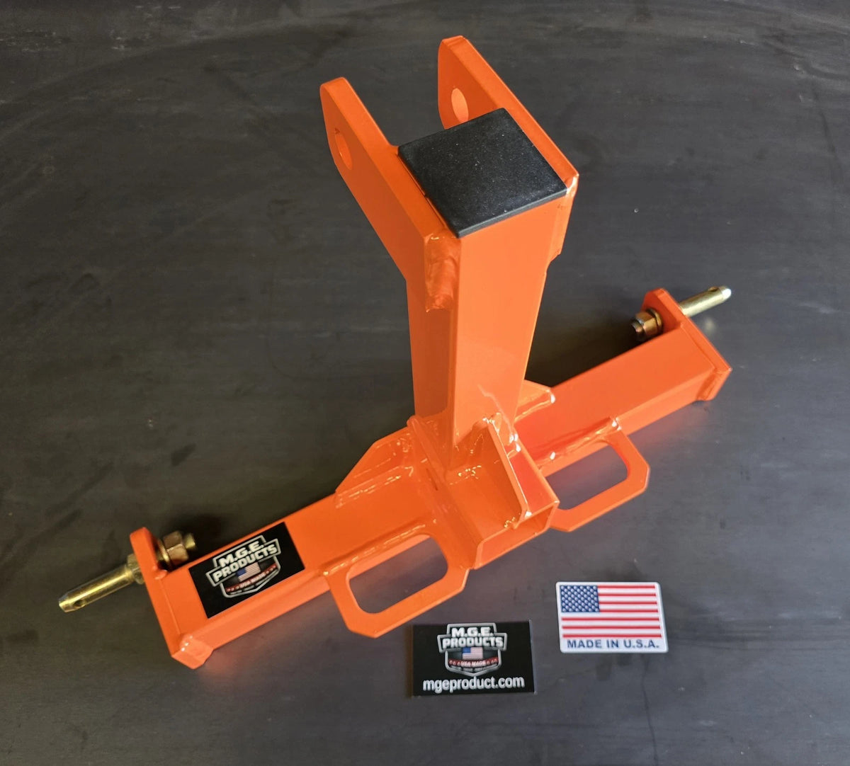 CAT 0 Farm Tractor Skid 3 Point Hitch Drawbar Receiver Hitch Orange USA Made!!!